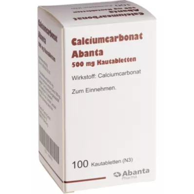 CALCIUMCARBONAT ABANTA 500 mg žuvacie tablety, 100 ks