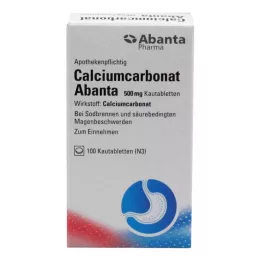 CALCIUMCARBONAT ABANTA 500 mg žuvacie tablety, 100 ks
