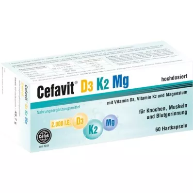 CEFAVIT D3 K2 Mg 2 000 I.U. tvrdé kapsuly, 60 ks