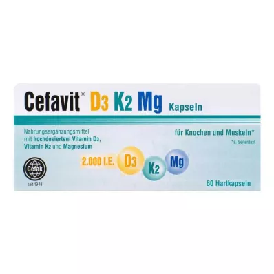 Cefavit D3 K2 Mg tvrdé kapsuly, 60 ks Cefavit D3 K2 Mg tvrdé kapsuly, 60 ks