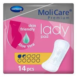 MOLICARE Prémiová dámska podložka 1,5 kvapky, 14 ks