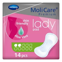 MOLICARE Prémiová dámska podložka 2 kvapky, 14 ks