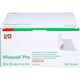 VLIWAZELL Pro superabsorb.compress.sterile 10x10 cm, 10 ks