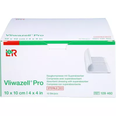 VLIWAZELL Pro superabsorb.compress.sterile 10x10 cm, 10 ks
