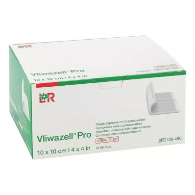 VLIWAZELL Pro superabsorb.compress.sterile 10x10 cm, 10 ks VLIWAZELL Pro superabsorb.compress.sterile 10x10 cm, 10 ks