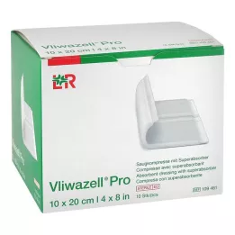 VLIWAZELL Pro superabsorb.compress.sterile 10x20 cm, 10 ks