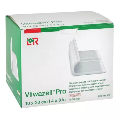 VLIWAZELL Pro superabsorb.compress.sterile 10x20 cm, 10 ks VLIWAZELL Pro superabsorb.compress.sterile 10x20 cm, 10 ks