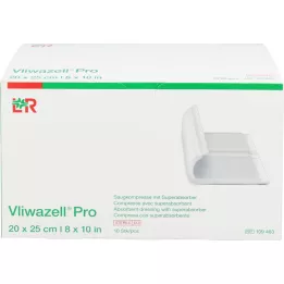 VLIWAZELL Pro superabsorb.compress.sterile 20x25 cm, 10 ks