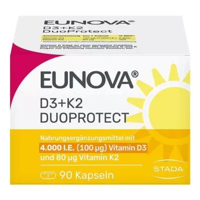 Eunova Duoprotect D3 + K2 4000 IU / 80 µg kapsuly, 90 ks