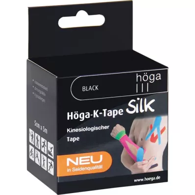 HÖGA-K-TAPE Silk 5 cmx5 m l.fr.black kinesiol.tape, 1 ks