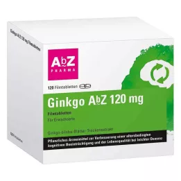 GINKGO AbZ 120 mg filmom obalené tablety, 120 kusov