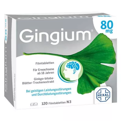 Gingium 80 mg filmom obalené tablety, 120 ks Gingium 80 mg filmom obalené tablety, 120 ks