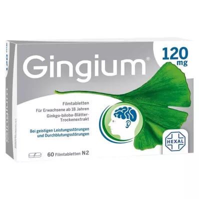 Gingium 120 mg filmom obalené tablety, 60 ks Gingium 120 mg filmom obalené tablety, 60 ks