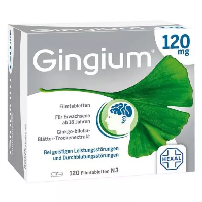 GINGIUM 120 mg filmom obalené tablety, 120 kusov