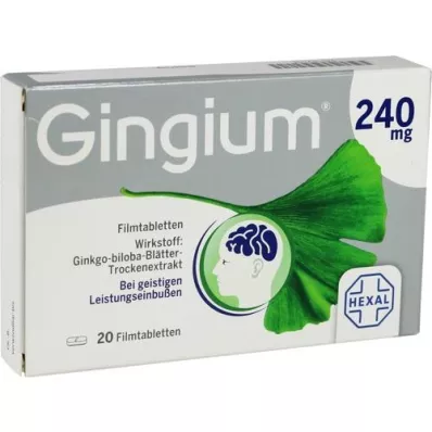 GINGIUM 240 mg filmom obalené tablety, 20 kusov