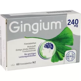 GINGIUM 240 mg filmom obalené tablety, 60 ks