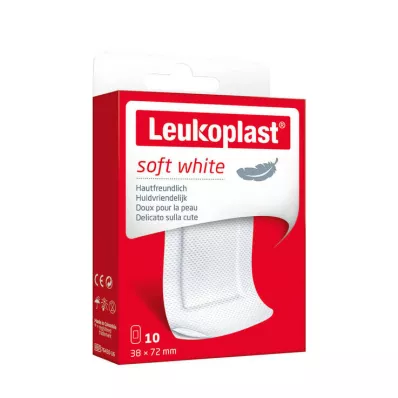 LEUKOPLAST mäkké biele omietkové pásy 38x72 mm, 10 ks