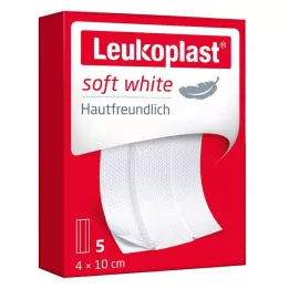 LEUKOPLAST mäkké biele omietky 4x10 cm, 5 ks