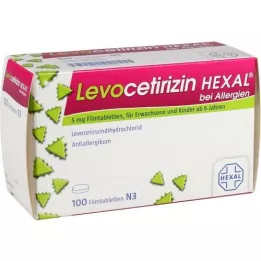 LEVOCETIRIZIN HEXAL na alergie 5 mg filmom obalené tablety, 100 ks