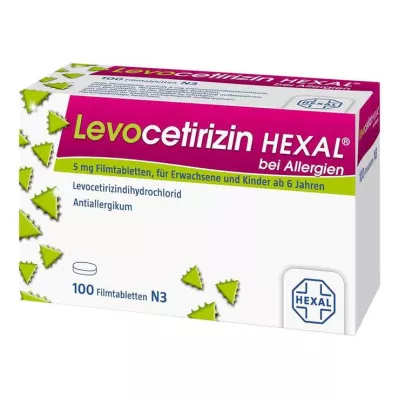Levocetirizine Hexal na alergie 5 mg filmom obalené tablety, 100 ks