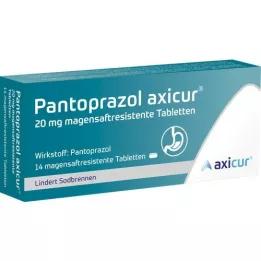 PANTOPRAZOL axicur 20 mg entericky obalené tablety, 14 ks