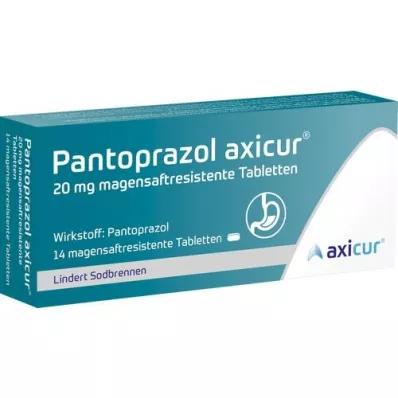 PANTOPRAZOL axicur 20 mg entericky obalené tablety, 14 ks
