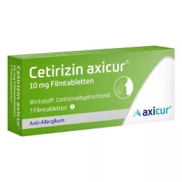 Cetirizin axicur® 10 mg filmom obalené tablety, 7 ks