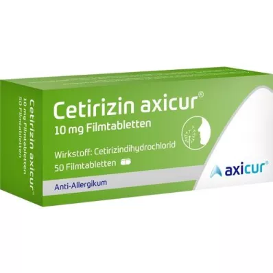 CETIRIZIN axicur 10 mg filmom obalené tablety, 50 ks