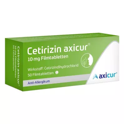 Cetirizin axicur® 10 mg filmom obalené tablety, 50 ks