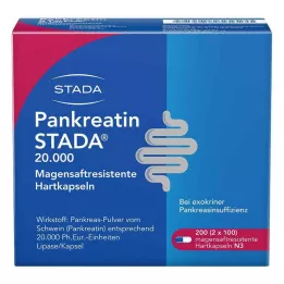 PANKREATIN STADA 20 000 tvrdých žalúdočných kapsúl, 200 ks
