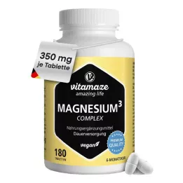 MAGNESIUM 350 mg komplex citrát/oxid/carbon.vegan, 180 ks
