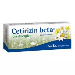 Cetirizine beta filmom obalené tablety na alergie, 30 ks