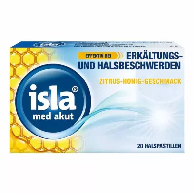 ISLA MED akútne citrusovo-medové pastilky, 20 ks