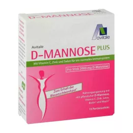 D-MANNOSE PLUS 2000 mg tyčinky s vitamínmi a minerálmi, 15X2,47 g