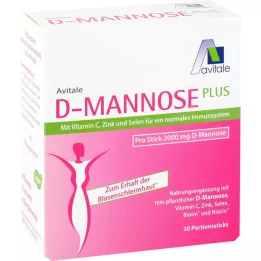 D-MANNOSE PLUS 2000 mg tyčinky s vitamínmi a minerálmi, 30X2,47 g