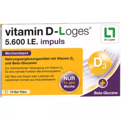 VITAMIN D-LOGES 5 600 I.E. impulzné týždenné depo KTA, 15 ks