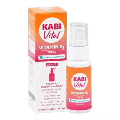 Kabivital 2 000 t.j.D3 sprej s príchuťou mäty piepornej (25 ml) Kabivital 2 000 t.j.D3 sprej s príchuťou mäty piepornej (25 ml)