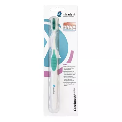 Miradent Carebrush orto zubná kefka biela / zelená, 1 ks Miradent Carebrush orto zubná kefka biela / zelená, 1 ks