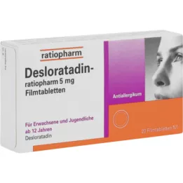 DESLORATADIN-ratiopharm 5 mg filmom obalené tablety, 20 ks