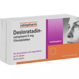 DESLORATADIN-ratiopharm 5 mg filmom obalené tablety, 50 ks