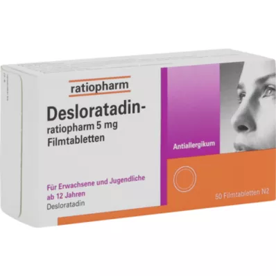 DESLORATADIN-ratiopharm 5 mg filmom obalené tablety, 50 ks