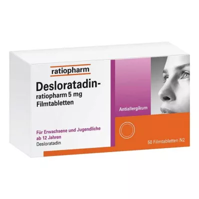 Desloratadine ratiopharm 5 mg filmom obalené tablety, 50 ks
