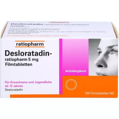 DESLORATADIN-ratiopharm 5 mg filmom obalené tablety, 100 ks