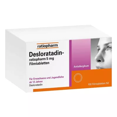 Desloratadine ratiopharm 5 mg filmom obalené tablety, 100 ks