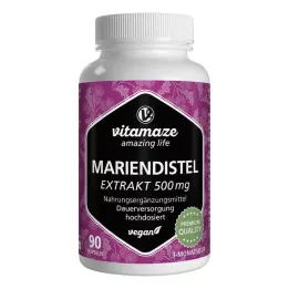MARIENDISTEL 500 mg extrakt vo vysokých vegánskych kapsuliach, 90 ks