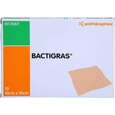 BACTIGRAS Antiseptická parafínová gáza 10x10 cm, 10 ks