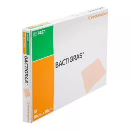 BACTIGRAS Antiseptická parafínová gáza 10x10 cm, 10 ks