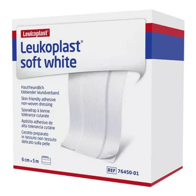 LEUKOPLAST mäkká biela omietka 6 cm x 5 m, 1 ks