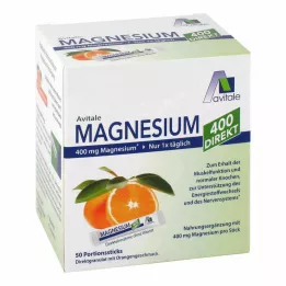MAGNESIUM 400 priamych oranžových porciovaných tyčiniek, 50X2,1 g