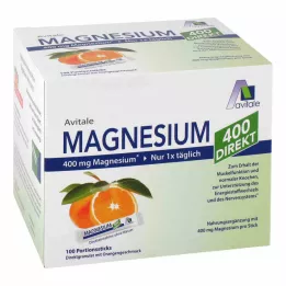 MAGNESIUM 400 priamych oranžových porciovaných tyčiniek, 100X2,1 g